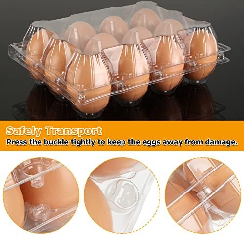 40 מארז ביצת קרטונים זול בתפזורת, לשימוש חוזר פלסטיק ביצת קרטונים עבור עוף ביצים, 1 תריסר מחזיק