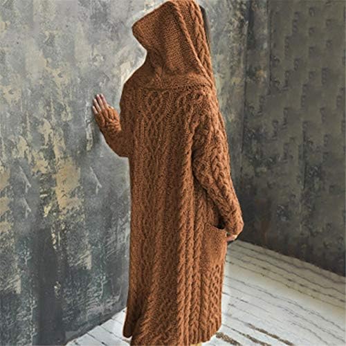 כבל שמנמן לנשים סרוג סוודר קדמי פתוח קרדיגן ארוך פלוס ז'קט ברדס בגודל מעילי חורף בגדי הלבשה חיצונית