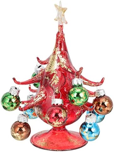 גלפדה שולחן חג המולד עץ חג המולד קישוט תצוגת עץ זכוכית דוכן תצוגת מחזיק קולב חוט וו תכשיט קישוט קישוטי
