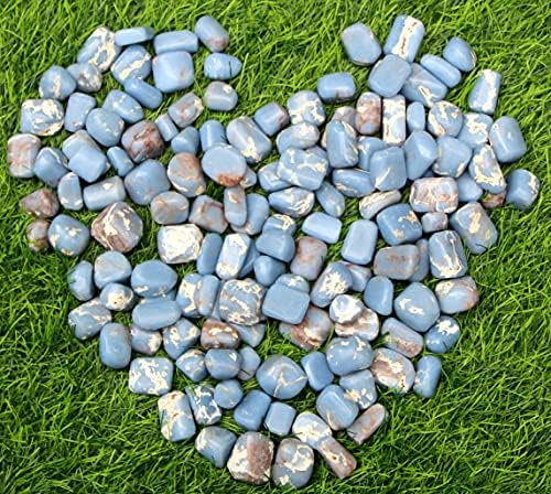 סילון ייחודי אנג'ליט אבן נופלה כ- 075 עד 1 אינץ 'אבן חן אבן חן ריפוי צ'אקרה איזון מתנה