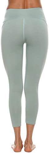 מכנסי המותניים המפעילים יוגה חותלות כושר מתיחות מכנסיים גבוהים מוצקים מכנסי יוגה מכנסי יוגה עם כיסים לנשים