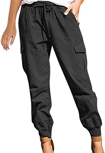 מכנסי מטען בגודל של Keusn Plus Plus מכנסי מצנח y2k לנשים מכנסיים רודף מותניים גבוהות מכנסיים רופפות מכנסיים
