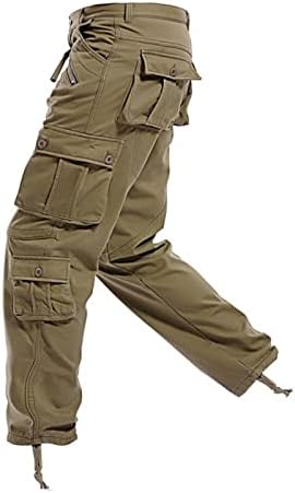 מכנסי טרנינג לגברים אופנה טלאים מטען צפצף כיס רב ג ' ינס צפצף בתוספת גודל מלא אורך חיצוני ספורט מכנסיים