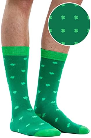 גמדים שיכורים גברים של יום פטריק הקדוש גרביים - מצחיק ירוק סנט פאדי של גרביים לגברים