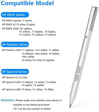 Stylus Active PEN עבור HP Pavilion X360 11M-AD0 14M-BA0 14-CD0 15-BR0; HP Envy X360 15-BP0 15-BQ0,