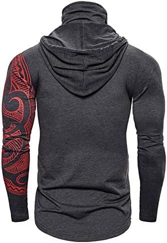 1 גברים של מסכת גולגולת גותיקה הסווטשרט אופנה ספורט חולצות חיצוני סוודר גיאומטרי גרפי ארוך שרוול בגדי