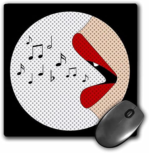 3 ורוד 8 איקס 8 איקס 0.25 שפות אדומות שירה מוסיקה הערות משטח עכבר