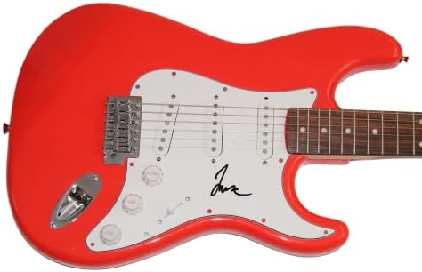 טיילור הוקינס חתם על חתימה בגודל מלא פנדר אדום סטראטוקסטר גיטרה חשמלית ג 'יימס ספנס מכתב אותנטיות