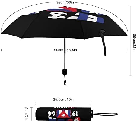 מטריית נסיעות דגל הוואנה קובה מטרייה מתקפלת אטומה לרוח לגשם סגירה פתוחה אוטומטית