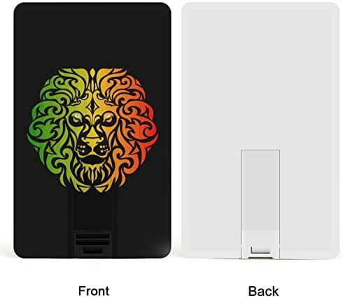 נושא ראסטה עם ראש אריה USB כונן אשראי עיצוב כרטיסי USB כונן פלאש U כונן אגודל דיסק 64 גרם