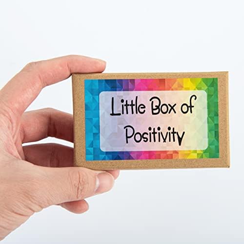 קופסא קטנה של חיוביות, תיבת עידוד לילדים או מבוגרים, לעודד מתנה, תיבת בריאות נפש, הצהרות יומיות, הצהרות יומיות