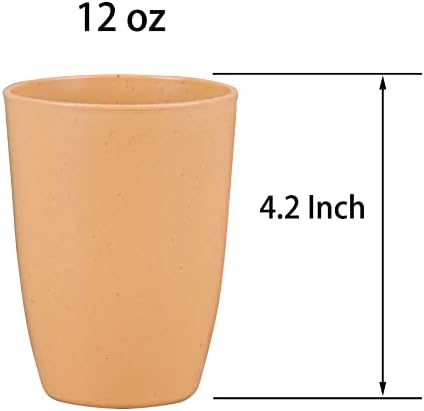 כוס קש חיטה לשימוש חוזר-ערכות כוסות שתייה בלתי שבירות-כוס בטוחה למדיח כלים-ללא תשלום וידידותי לסביבה
