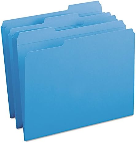 סמיד 12034 קובץ תיקיות 1/3 לחתוך חיזק למעלה כרטיסייה מכתב כחול 100 / תיבה