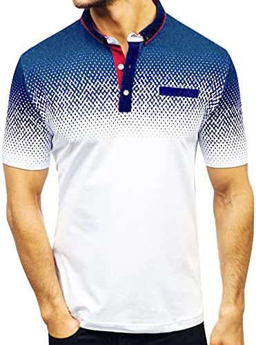 חולצות פולו של XXBR Mens חולצות קדמיות צוואר צוואר צוואר צווארון צווארון גולף גולף קיץ שרוול קצר חולצת טניס