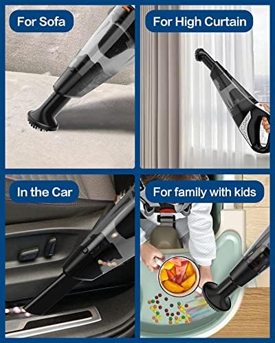 Hihhy Handheld-Vacuum-Cartless-Car-Nicuum-Clainer נטען קל משקל-1.4 קילוגרם מיני חשמל גבוה מיני מחזיק VAC
