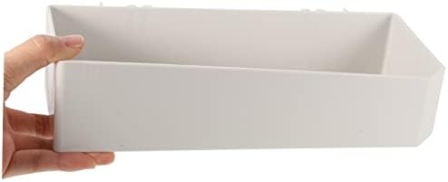 Collbath 2 PCS אחסון אמבטיה קיר מתלה תלוי ביתי ABS לבן