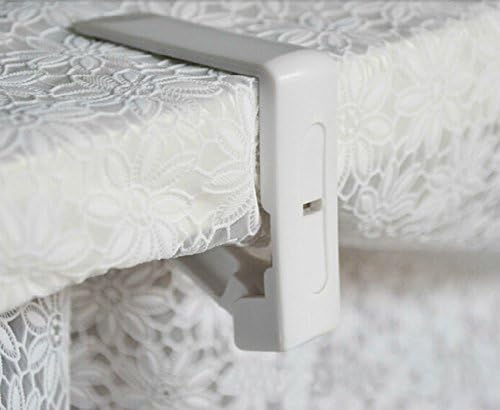 Akoak 12 חבילה לבן מפלסטיק קשיח שולחן קשיח שולחן כריכה מהדקי קליפ עם קליפ קפיץ שימושי