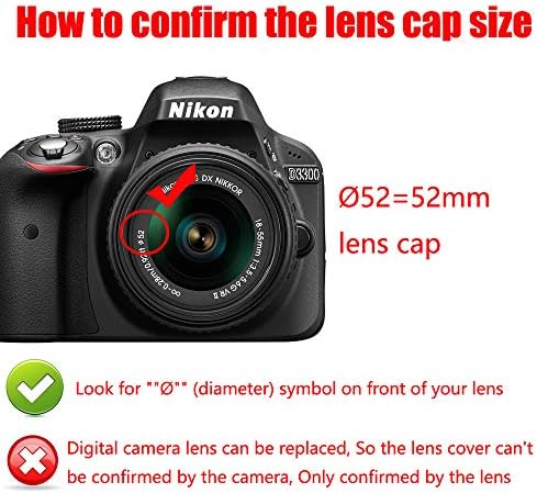 מכסה עדשות D5200 עבור Nikon D5500 D5200 D3200 W/Nikkor AF-S 18-55 ממ עדשה, עבור Canon EF-M 18-55