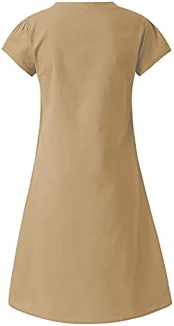 נשים של קיץ רופף מיני חולצת טי שמלת מוצק צבע קצר שרוול עם צווארון אונליין מקרית שמלות