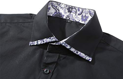 ג'נדוקאר חולצות שמלת שרוול קצר לגברים לחולצות כפתור