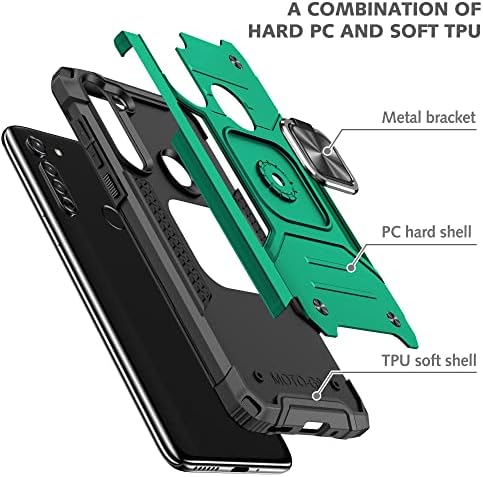 מארז מגן תואם למוטורולה Moto G8 מחזיק טלפון מחשב מחשב ומארז טלפון TPU מארז החזק הוכחת הלם מארז מגן שני שכבה