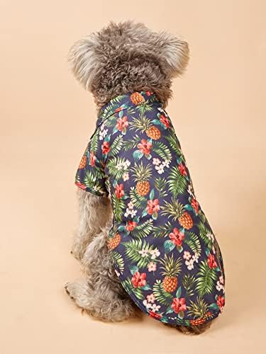 מרופט כלב הוואי חולצה בסגנון חדש קיץ חוף אפוד קצר שרוול בגדים לחיות מחמד כלב למעלה פרחוני חולצה הוואי חולצות