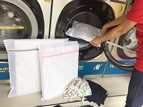 נאטה כביסה שקיות רשת לכביסה עדינה החובה, 1 מחשב גדול גודל עם רוכסן בטוח לשטוף עבור חולצה, בגדים, מצעים,