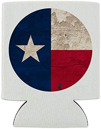 דגל המדינה הכפרי של טקסס ארהב במצוקה ארהב יכול קריר - שרוול שרוול חיבוק מבודד מתקפל - מחזיק מבודד משקאות