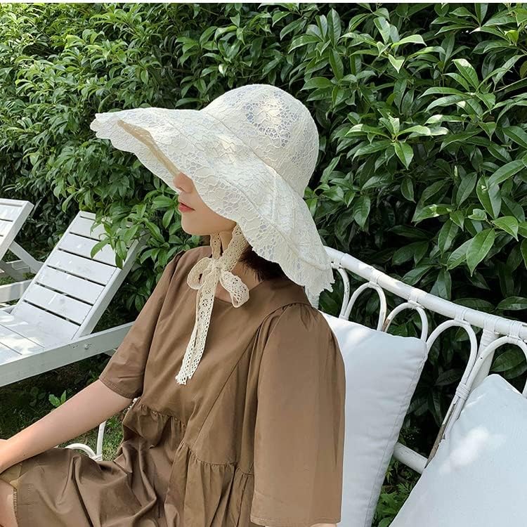 ZSEDP תחרה קיץ תחרה כובעי כובע חוף נשים קטן