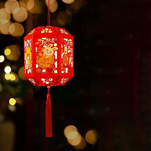 הפסטיבל הפנסים הסיני פסטיבל היד פסטיבל פנסים מנורת פרחים ארנב סיני אור נייד אמצע אאוט סתיו פנס