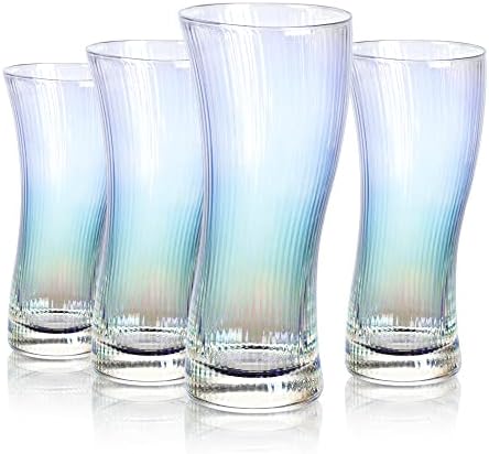 כוסות כוסות שתיית קוקטייל מיץ מים ג ' ויאן, כלי זכוכית בסגנון אוריגמי, זכוכית הייבול אדווה, כוס זכוכית