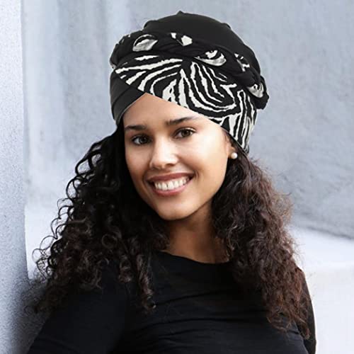 אפריקאי טורבנים כחול צמת למתוח בארה ' ב הדפסת דפוס ראש צעיף מראש קשור כפת כובע ראש כורכת עבור נשים