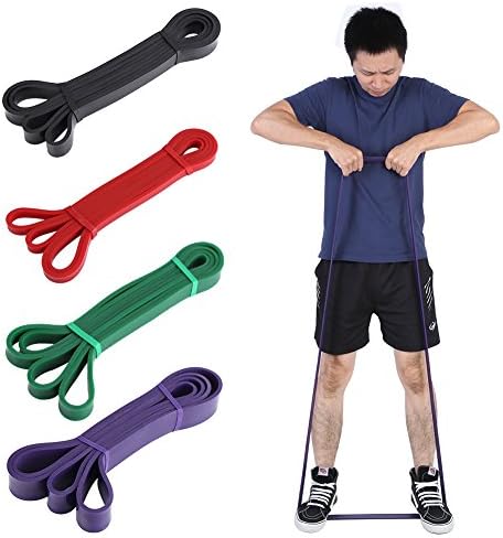 רצועות התנגדות אלומג'ור 4 צבעים סיוע למשוך פס אימון אימון להקות אימון לניידות יוגה פילאטיס או פיזית