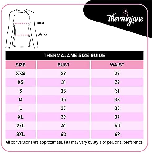 חולצת טריקו של שרוול ארוך של Thermajane לנשים לאימון אתלטי וריצה