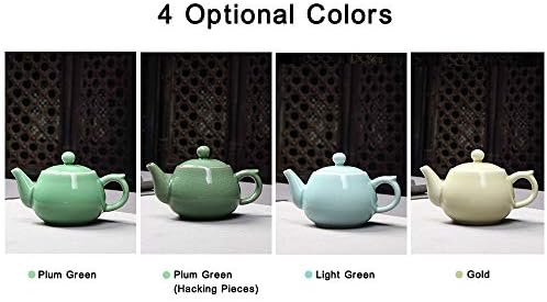 קומקום קומקום של סלדון, קומקום חרסינה ירוק ירוק, כלי תה של קונגפו, טקס תה, 4 צבעים אופציונליים, 龙泉 青瓷