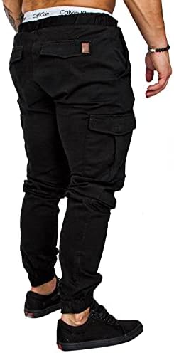 אופנת גברים רופפת מכנסי כיס רופפים מכנסיים מסווגים מכנסיים M-4XL