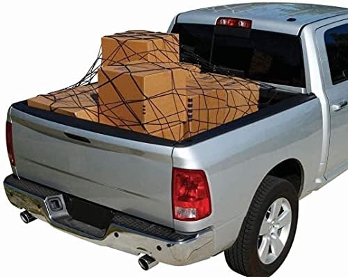 Eaccessories ea Cargo Net עבור דודג 'דקוטה טנדר בגודל בינוני מיטה קצרה 60 x74 - מארגן תא המטען לרכב