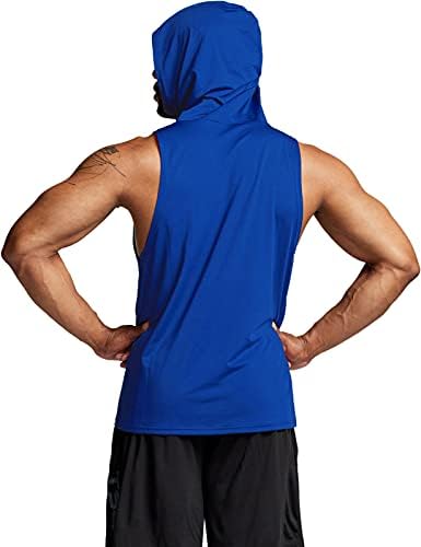 TSLA 2 חבילה גופיות שרירים לגברים, חולצות אימון קפוצ'ון ללא שרוולים, חולצות חדר כושר אתלטיות חתוכות