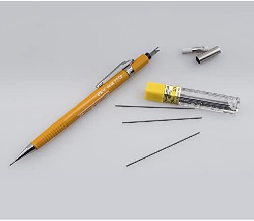 פנטל P209G עיפרון ניסוח מכני חד, 0.9 ממ, חבית צהובה