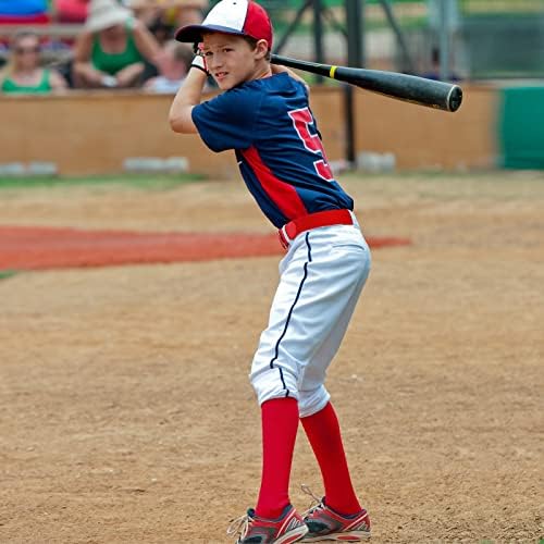 הייסנדי בייסבול או סופטבול גרב וחגורה משולבת סט 3 סופטבול בייסבול גרביים עם חגורת בייסבול לילדים
