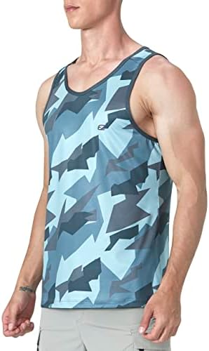 גופיות מיכלים לגברים של אזרון אימון יבש מהיר שחייה חולצות חוף חולצות ללא שרוולים לאימוני כושר