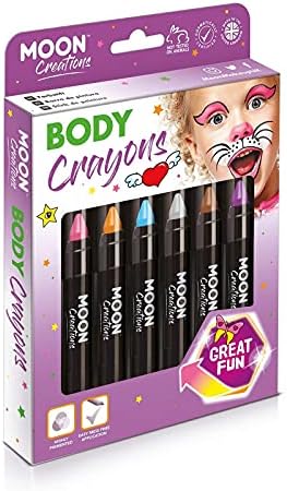 מקל צבע פנים / גוף צבעי עפרון הרפתקאות איפור קופסאות לפנים ולגוף יצירות ירח - 0.12oz
