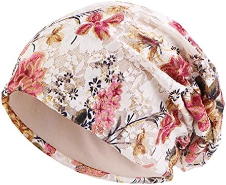 NAPOO אזיקים כובע כפה סרוג רך מתיחה עבה פרח חמוד מודפס כובע דלי חיצוני חורפי רחיץ