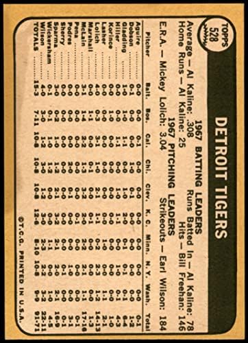 1968 Topps 528 Tigers Team Detroit Tigers Tigers