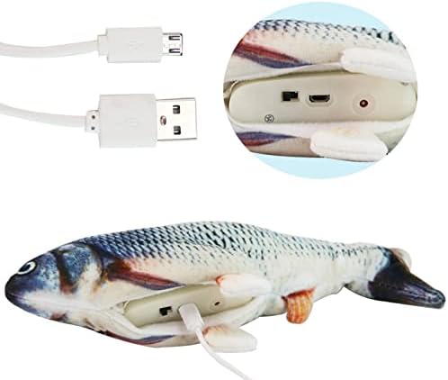 NC PET מספקת דגים מדומים חשמליים מכים צעצוע חתול אוטומטי טיזר חתול צעצוע חתול צעצוע חינם