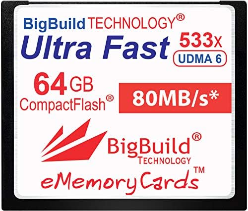 כרטיס זיכרון פלאש קומפקטי מהיר במיוחד של 64 ג ' יגה-בייט 80 מגה-בייט לשנייה תואם לקנון 10 ד/20 ד/30
