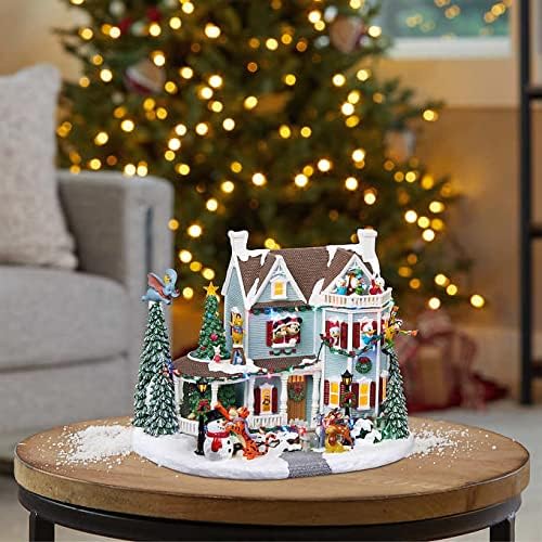 הויב אנימציה דיסני מיקי פו חג המולד חג בית עם אורות 8 קלאסי חג שירים צרור עם בלעדי כרטיס