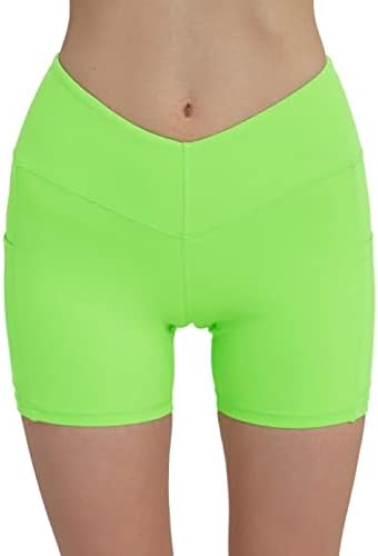 מכנסיים קצרים של Lulucheri Biker לנשים עם כיסים מכנסי יוגה עם מותניים גבוהים 8