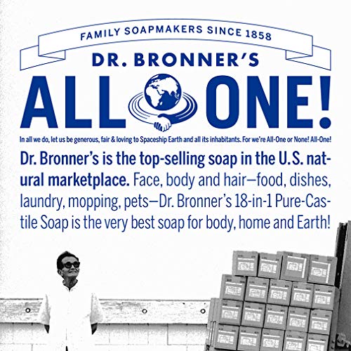 דר ברונר - סבון סוכר אורגני - מיוצר עם שמנים אורגניים, אבקת סוכר ואבקת שיקאקאי, שימוש 4 ב -1: ידיים,