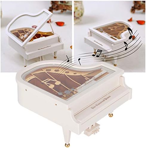 Natudeco Piano Band Crank Crank Box Musical Potal Clockwork Box Music Box Children Collection Commut